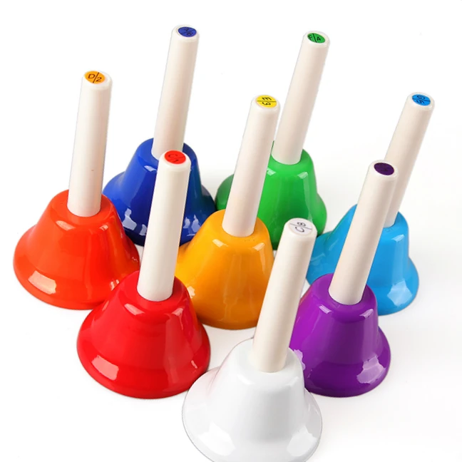 

2019 Hot sale musical toys Colorful toys 8 note bell set, N/a