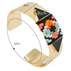 Wholesale Simple Design Glow Gold Open Design Stainless Steel Silk Thread Bangle Bracelet Making Models Design 2018