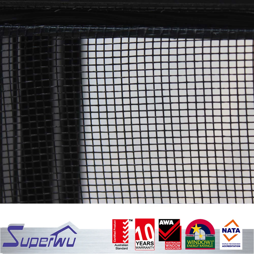 AS2208 Australia Standard Aluminum Sliding Glazed Window Design Frosted Black Color