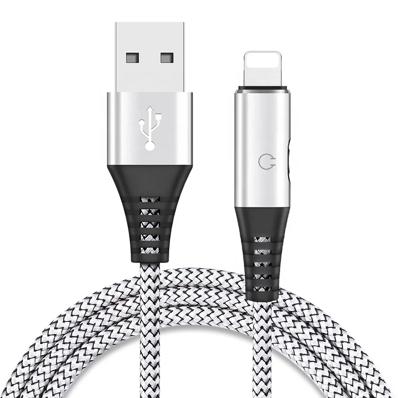 

High quality Micro usb adapter for iphone 7 mfi 2 in 1 nylon braided cable, N/a