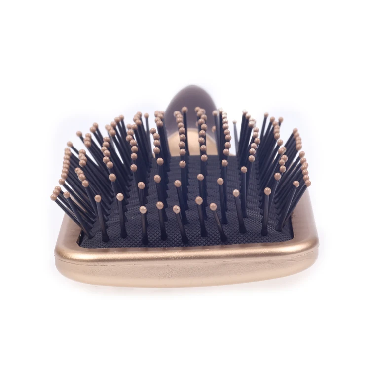 EUREKA 9594CEG-BR Large Square Paddle Cushion Hair Brush for All Hair Types Ball-Tip Nylon Pins Small Hairbrush