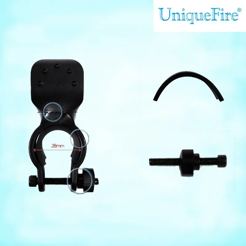 UniqueFire 360 degree rotation clip adjustable scope mounts flashlight holder clamp