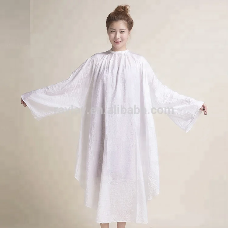 

Hair salon cutting gown durable waterproof and static free white hairessing gown nylon barber cape with sleeves, Pink / black / white