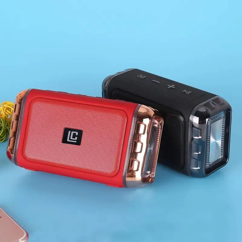 Portable Mini Bluetooth Booster Speakers Wireless Hands Free Colorful Flashing LED TF USB FM Sound Music For iPhone X Samsung - ANKUX.COM