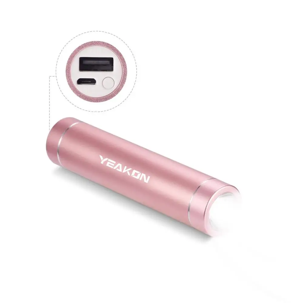5V 1A Outport 90g Weight Gift Mini 3350mah Portable Power Bank Lipstick Sized 18650 Li-ion Battery Backup Charger Power Banks