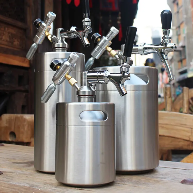 Homebrew Mini Keg Stainless Steel Co2 Home Keg Dispenser System (64