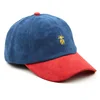 alibaba wholesales red blue custom plain flat embroidery mens suede baseball cap