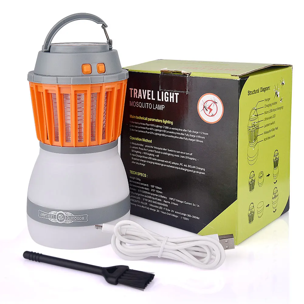 Camping Light Rechargeable Insect Zapper Led Tent Lantern With Bug