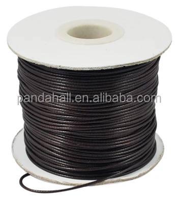 

PandaHall 1mm Brown Korean Thread Cotton Waxed Polyester Thread Cord, Coffee