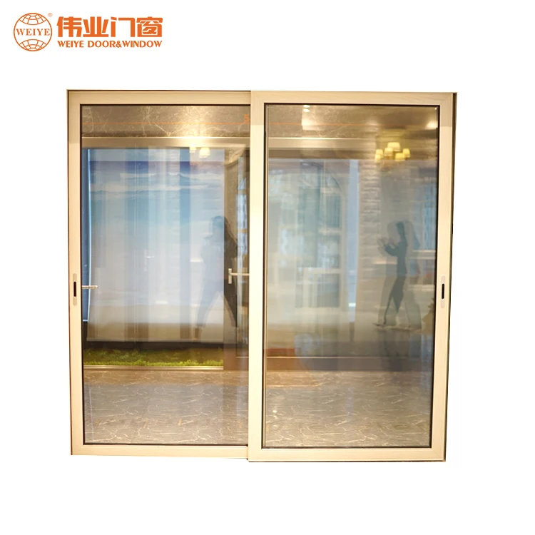 Interior horizontal aluminium sliding door and window for office