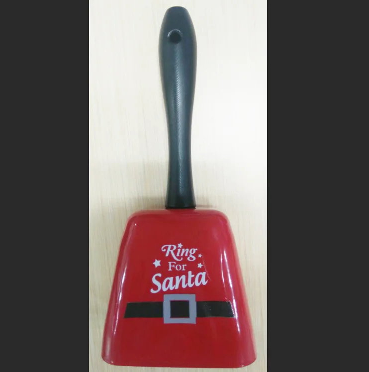

A11-H01 customized wholesale  hand cow bell for sports/shcools/cheerings/bars/Xmas, Chinese factory, Red,green,yellow,white,black,maroon