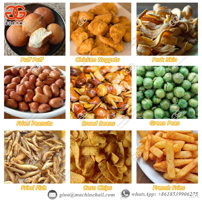 Continuous Potato Chips Snack Deep Frying Machine Automatic Plantain Chips Fryer