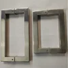 Frameless shower door hardware double pulls
