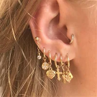 

Artilady factory supplier 6mm 8mm tiny star small hoop earring endless gold hoop earrings for women christmas birthday gift