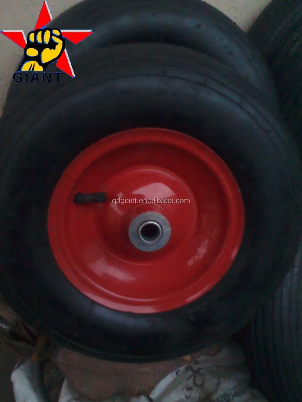 steel rim pneumatic wheel 3.50-8 for wheelbarrow