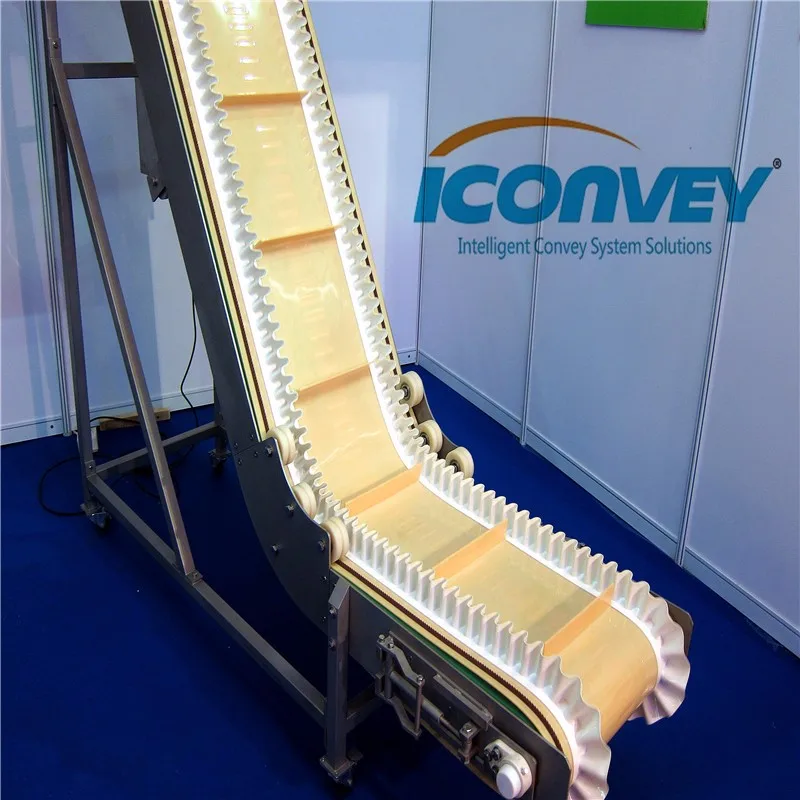Z Type Modular Belt Inclined Conveyor With Cleats And Side Walls For Food Transfer Buy Loading