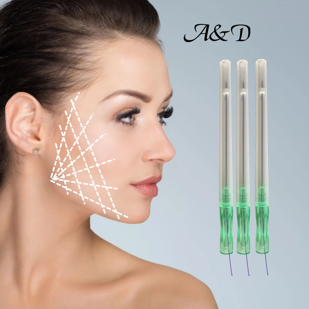 

2019 Facial ascensio double direction pdo thread cog3-1 21g100mm for face lifting, N/a