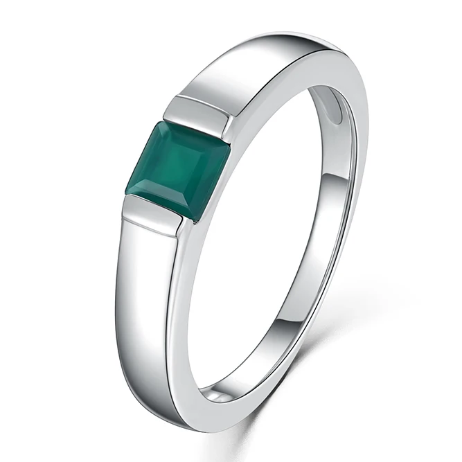 

Natural Gemstone 925 Sterling Silver Jewelry Simple Ring S925 For Women RI006