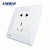 Livolo Electrical Manufacturer Good Design Wall Socket VL-W2C1D-11