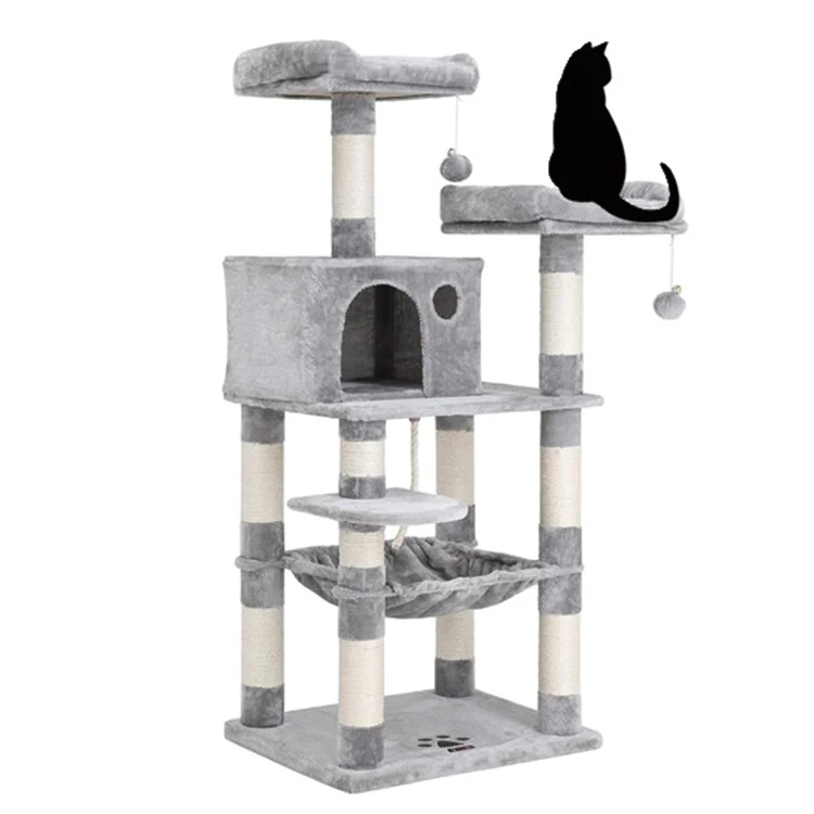 

High Quality Sisal Warm Cat Scratch Scratcher Post House With Plush Ball, As photo or customized