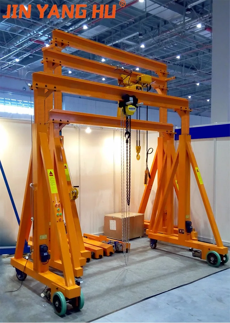 used single girder outdoor rubber tyre 1ton 3ton 5ton 10 ton mobile gantry crane