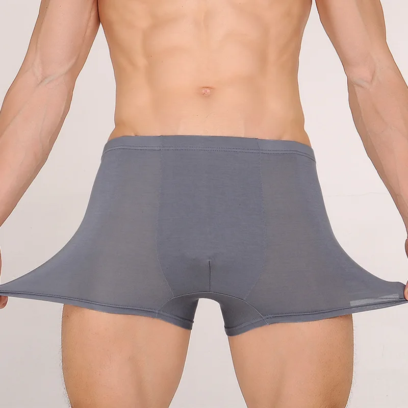 

Custom Logo Bamboo Fiber Size XXXXXXL Boxer Briefs Men Underwear, Purple;red;black;navy;blue;gray