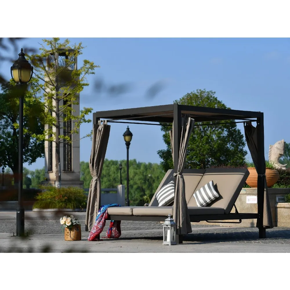 Hot Sale Leisure Outdoor Waterproof Daybed Patio And Garden Sun Lounger