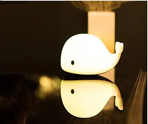 Soft Silicone LED dolphin night light Colorful with tap control and color change