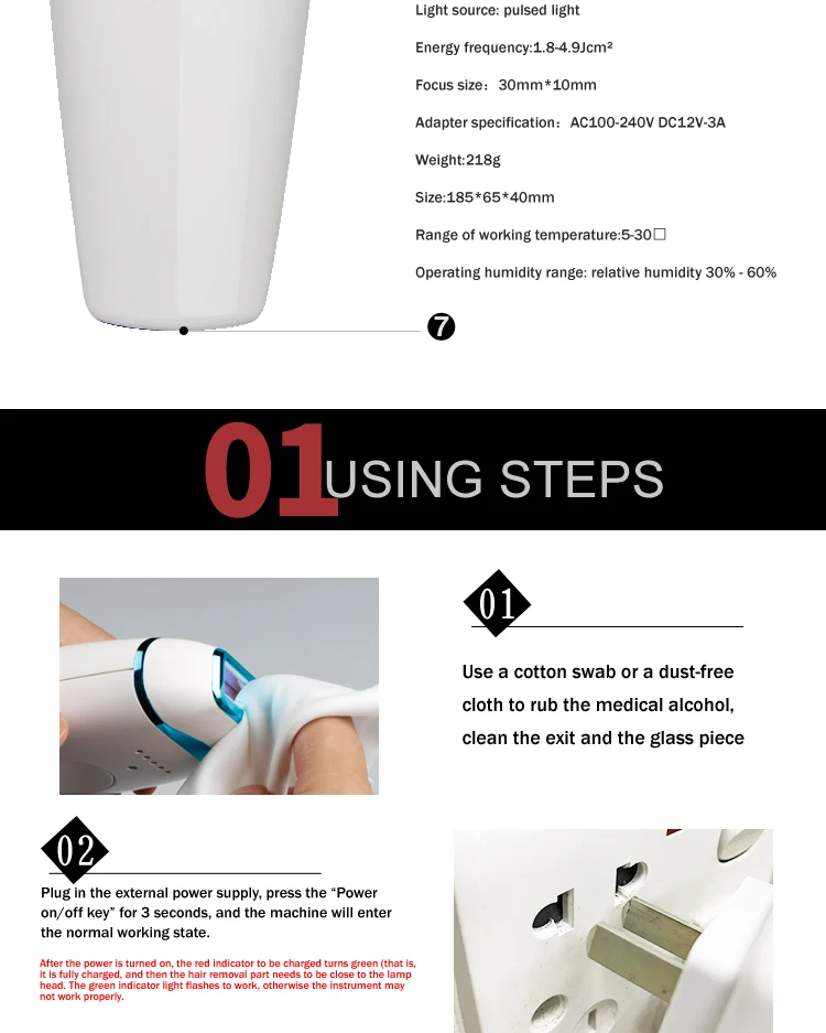 private label skin care sponge ipl hair removal device needle epilator equipment