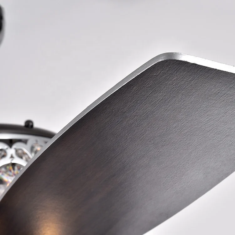 
High quality new design LED crystal lights living room modern fan 