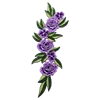2018 Hot Selling Beautiful Purple Flower Custom 3D Embroidery Patches