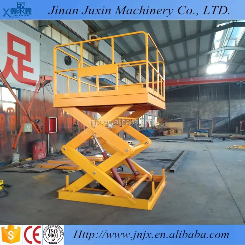 6-14m 200kg 500kg cheap price hydraulic battery power mini small electric scissor lift with CE ISO certification
