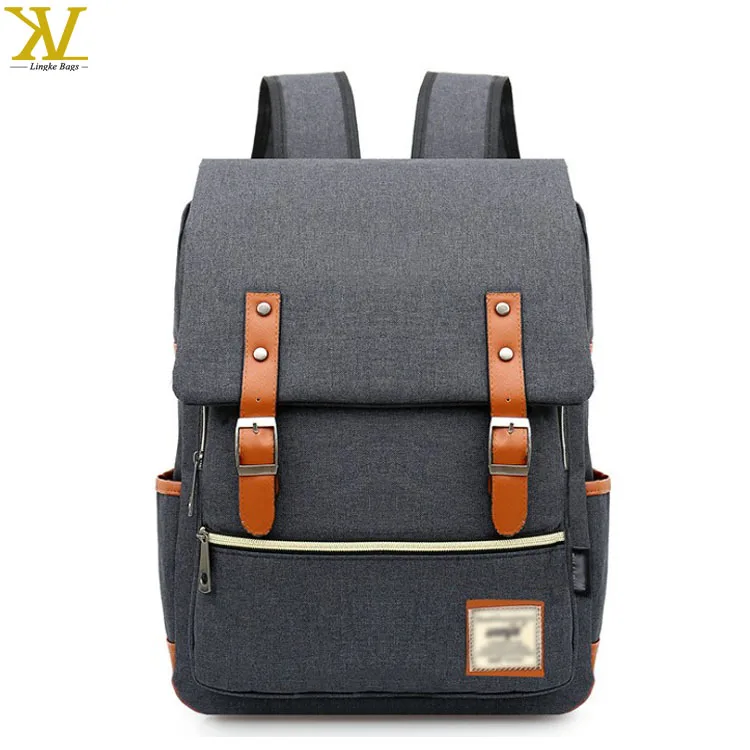 canvas college backpack