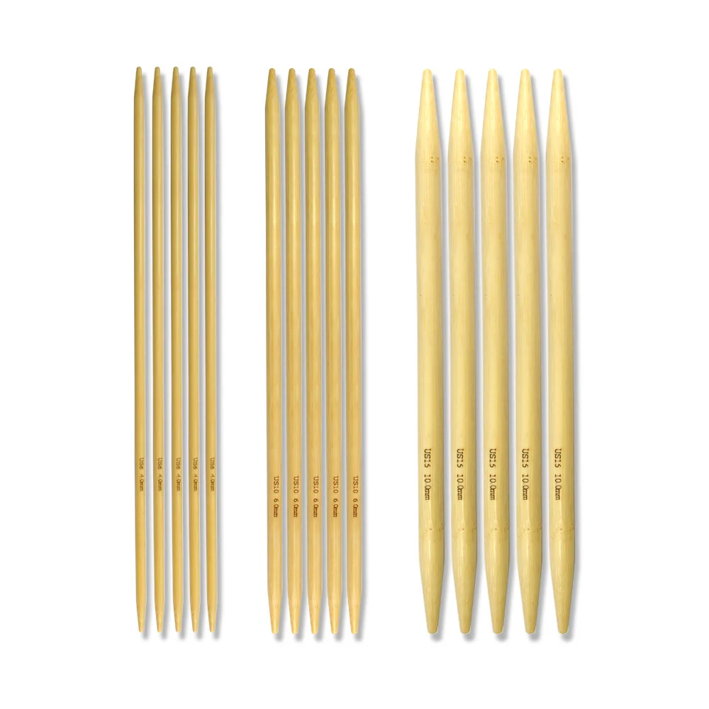 Kn019 13size Natural Double Pointed Bamboo Knitting Needles7