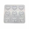 Diy crystal drop rubber 9 love mold silicon mirror pendant hand aromatherapy plaster diffuser stone table