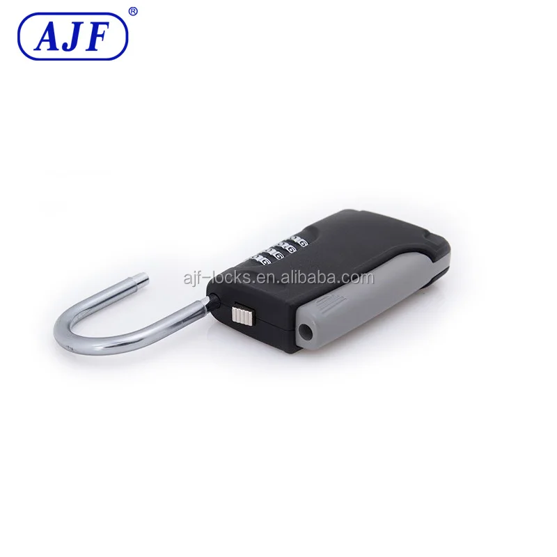 AJF Newest high quality 4-Digit Shackle Mounted Secure and Reliable Combination Key Storage Lock Box