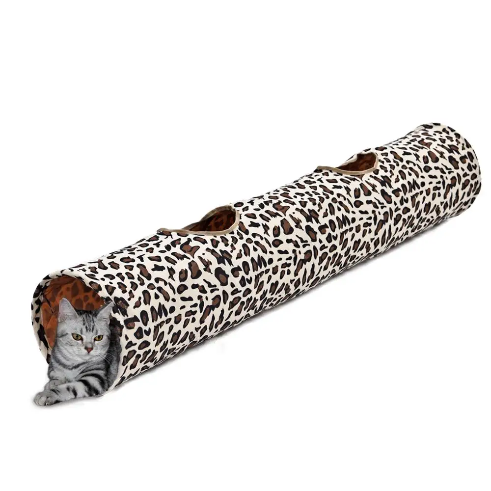 leopard print cat tunnel