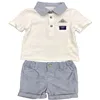 P0008 Baby Boys 2 Pcs Set With Colar Shirt And Short ,Gettleman Style, Children's Clothing Set