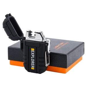 Image of Smoking BBQ Wholesale Usb Windproof Rechargeable Electronic Cigar Arc Custom Plasma Electric Cigarette Usb Lighter Lighters
