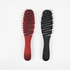 Bulk black and red custom your own hollow vent plastic hair brush curved