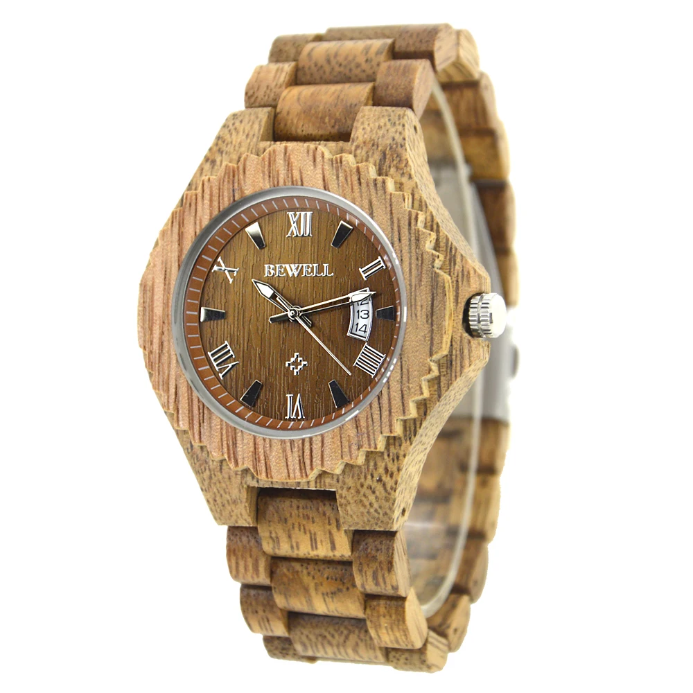 

Hot selling logo custom quartz movement men wooden wristwatches for men