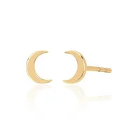 

fashion 925 silver crescent half moon stud earring