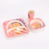 Bamboo Fiber Baby dinnerware Children Tableware Dish set kids dinner set