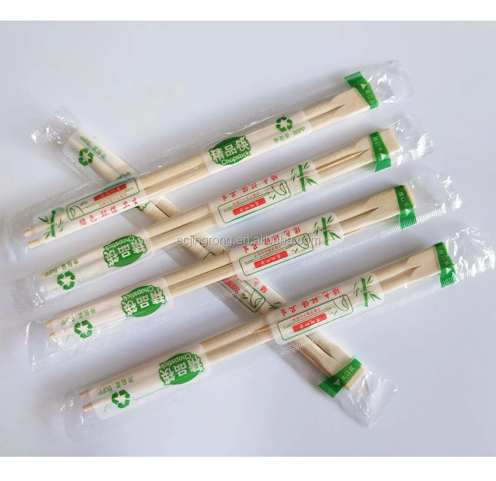 
Twins Chinese Chopsticks With Logo Printed Sleeve Made in China 
