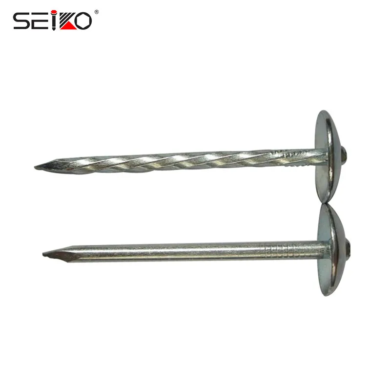 
Galvanized Umbrella Head Roofing Nails Twisted Shank 