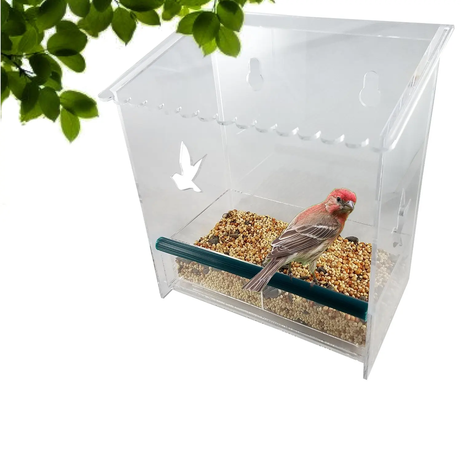 Buy The Best Window Bird Feeder Removable Tray Crystal Clear