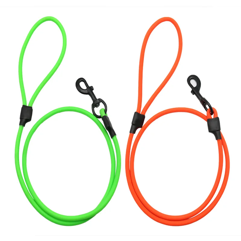 

Neon Orange Round PVC Coated Nylon Dog Rope Leash, Custom Dual Dog Leash Rope Manufacturer In China