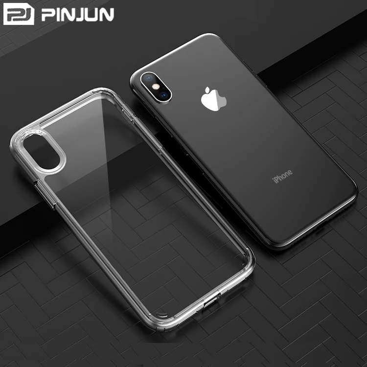 for iphone xs case acrylic tpu hybrid transparent hard back phone case