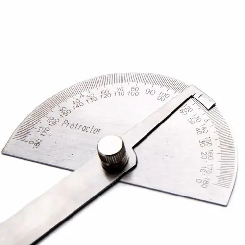 Stainless Steel 0-180 Protractor Angle Finder Arm Measuring RuleY*tz BTU 