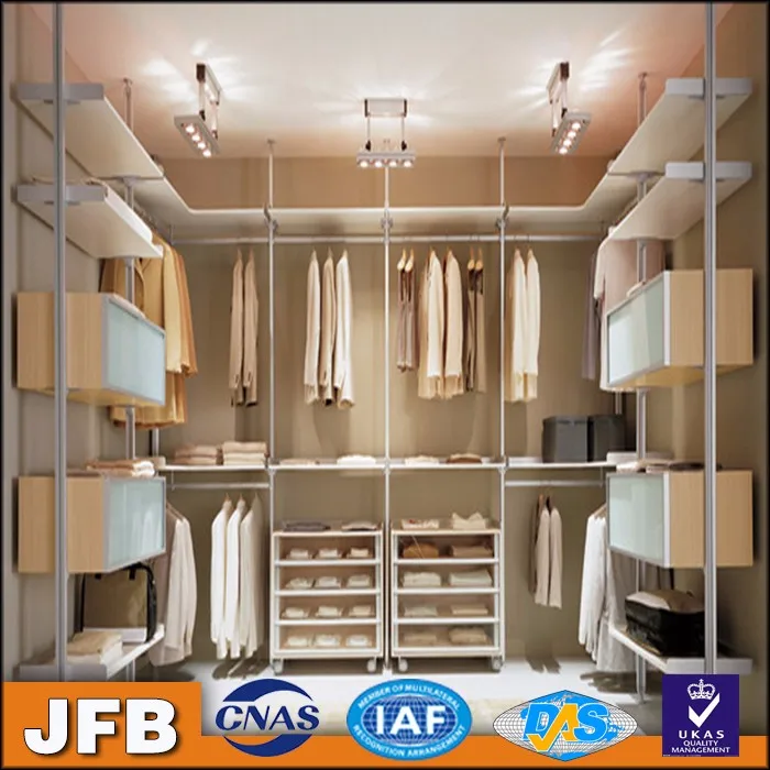 Customized Diy Walk In Wardrobe Pole System Aluminum Pole System